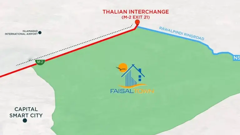 Faisal Town Islamabad Housing Society location