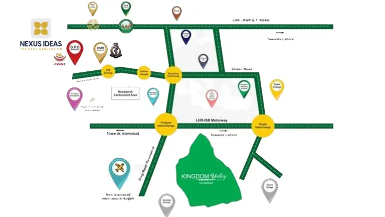 Kingdom Valley Islamabad location and map