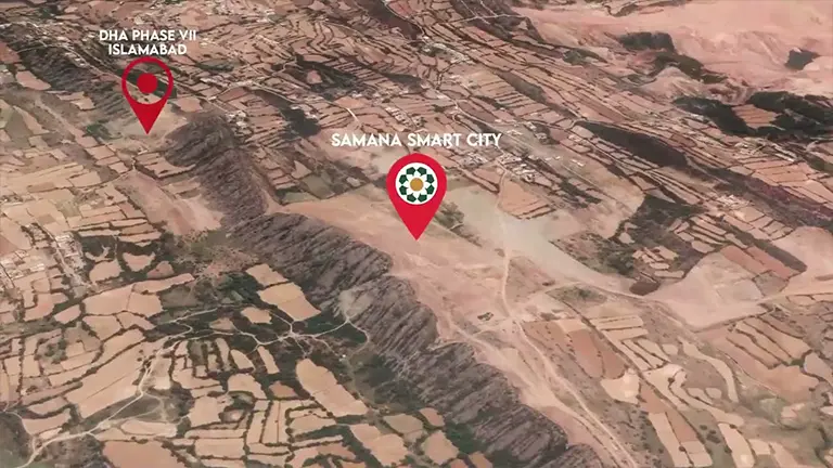 samana smart city islamabad location map