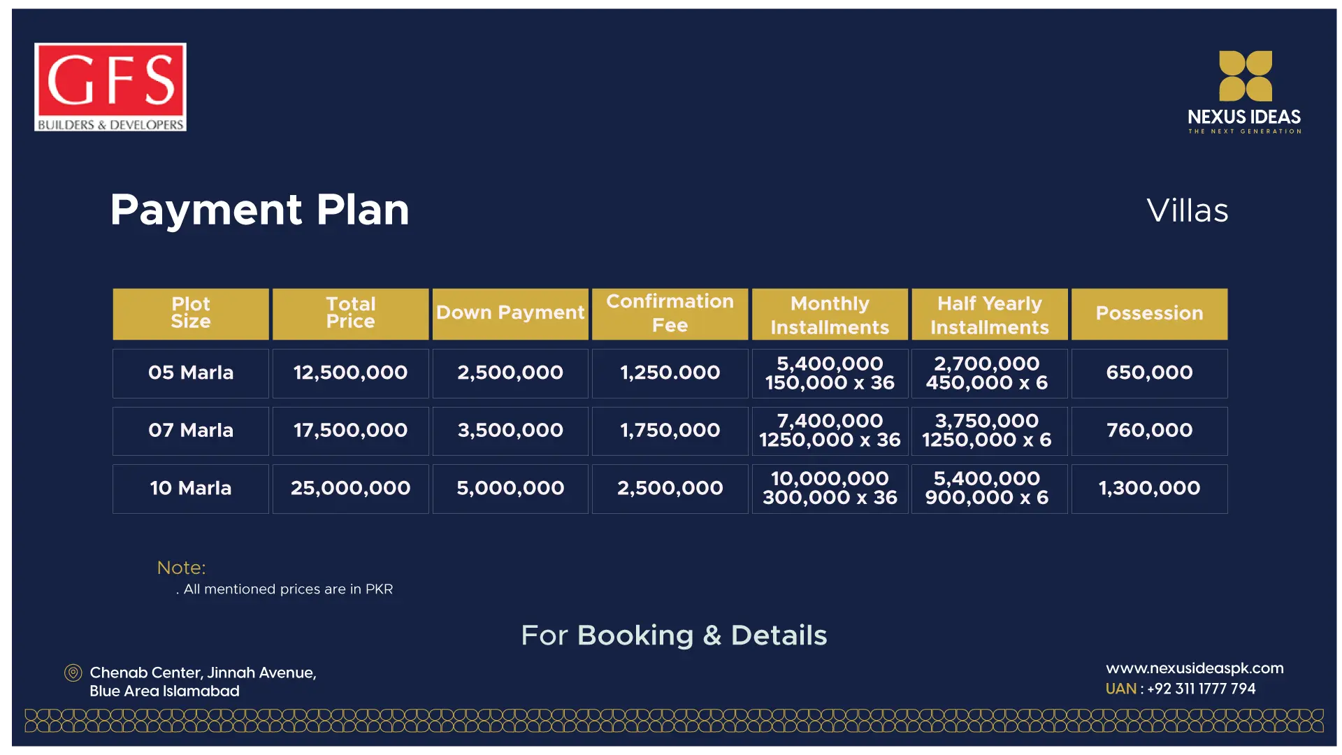 seven wonders city Villas Payment Plan