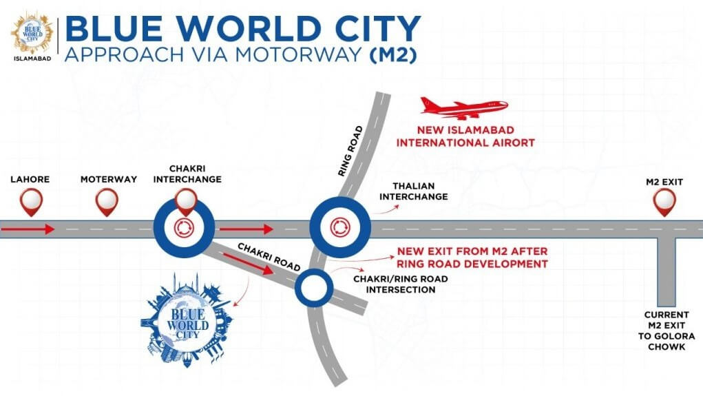 Blue World City Location Map