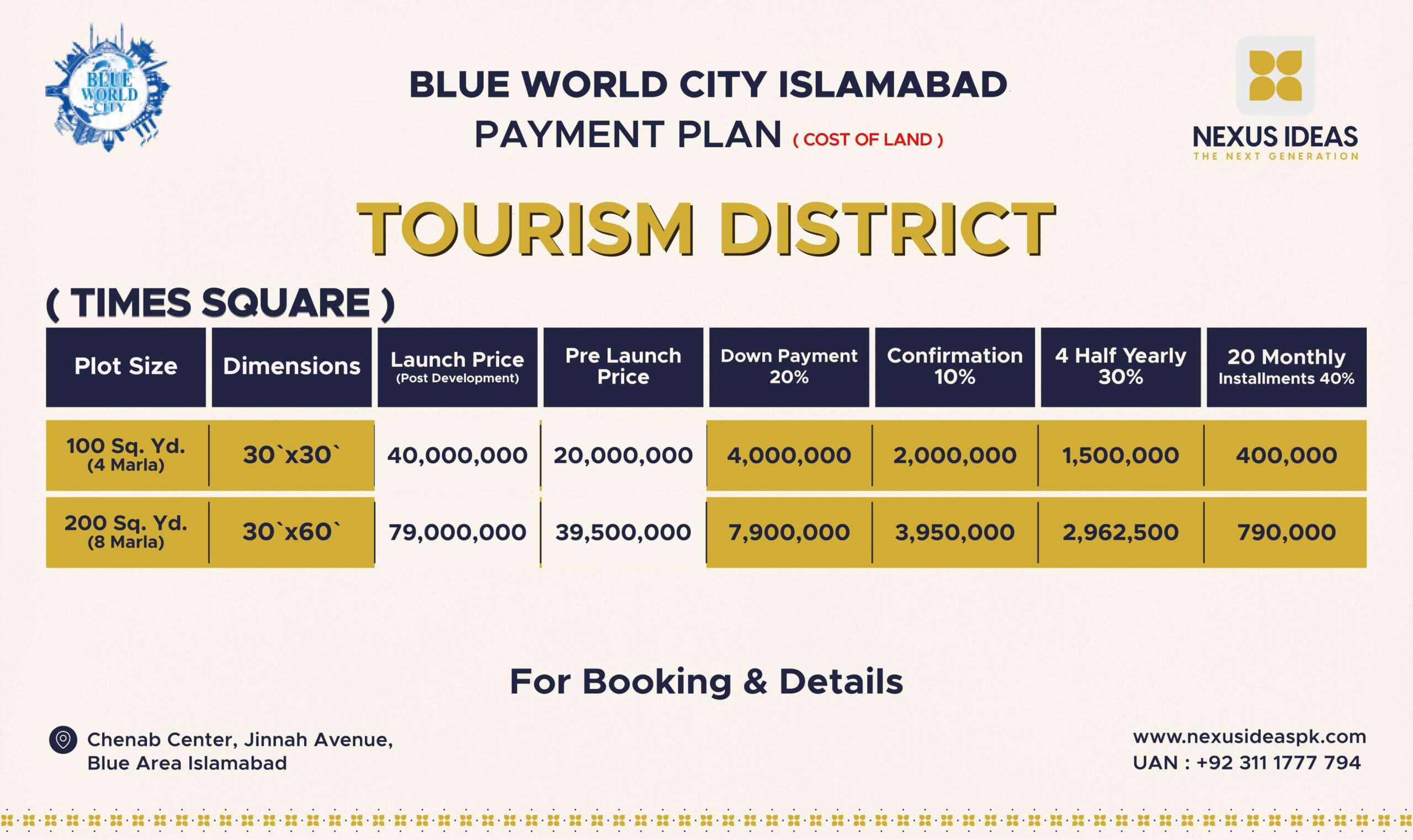 Blue World City Tourism Business District Plots For Sale