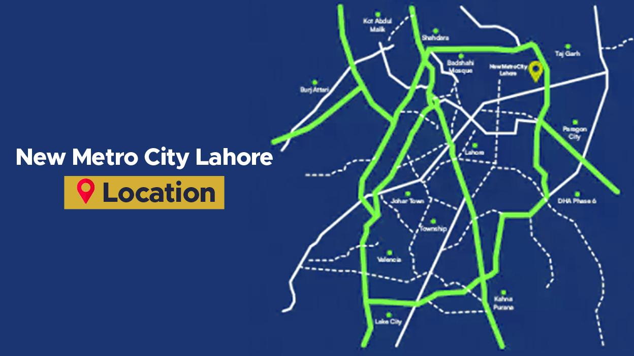 New Metro City Lahore Location Map 2