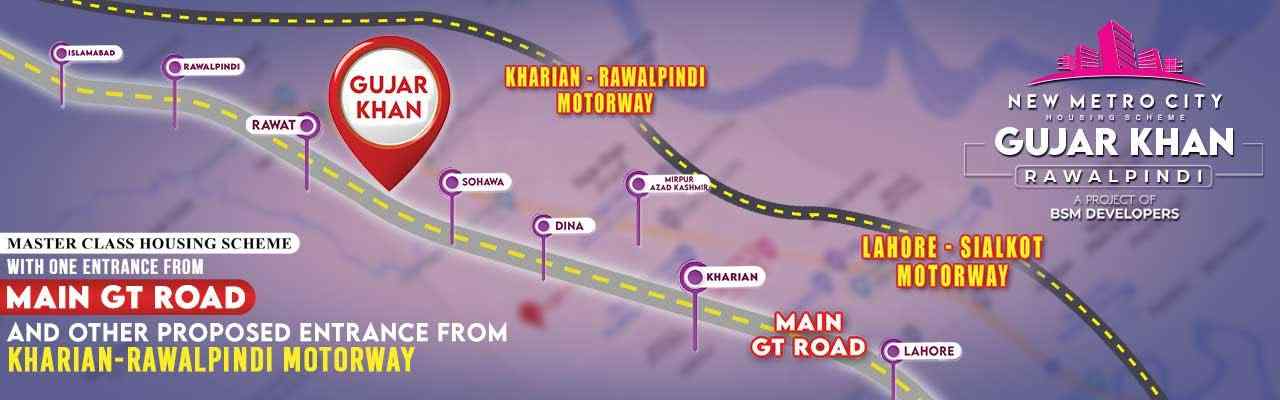 New Metro City Gujar Khan Location