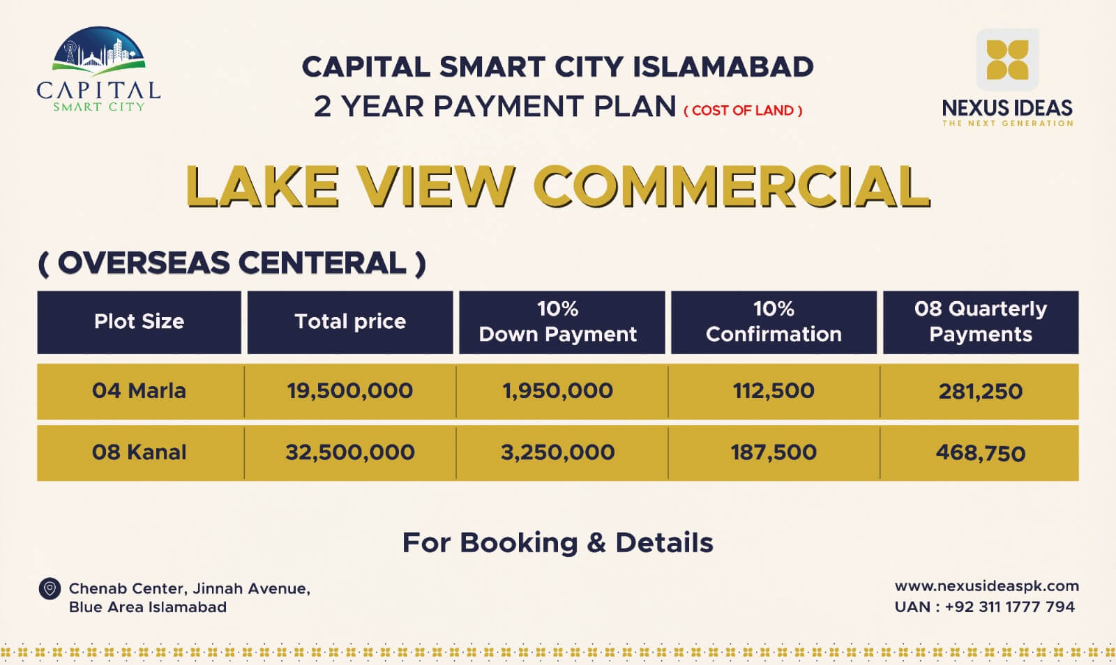 Lake View Commercial Capital Smart City Payment Plan
