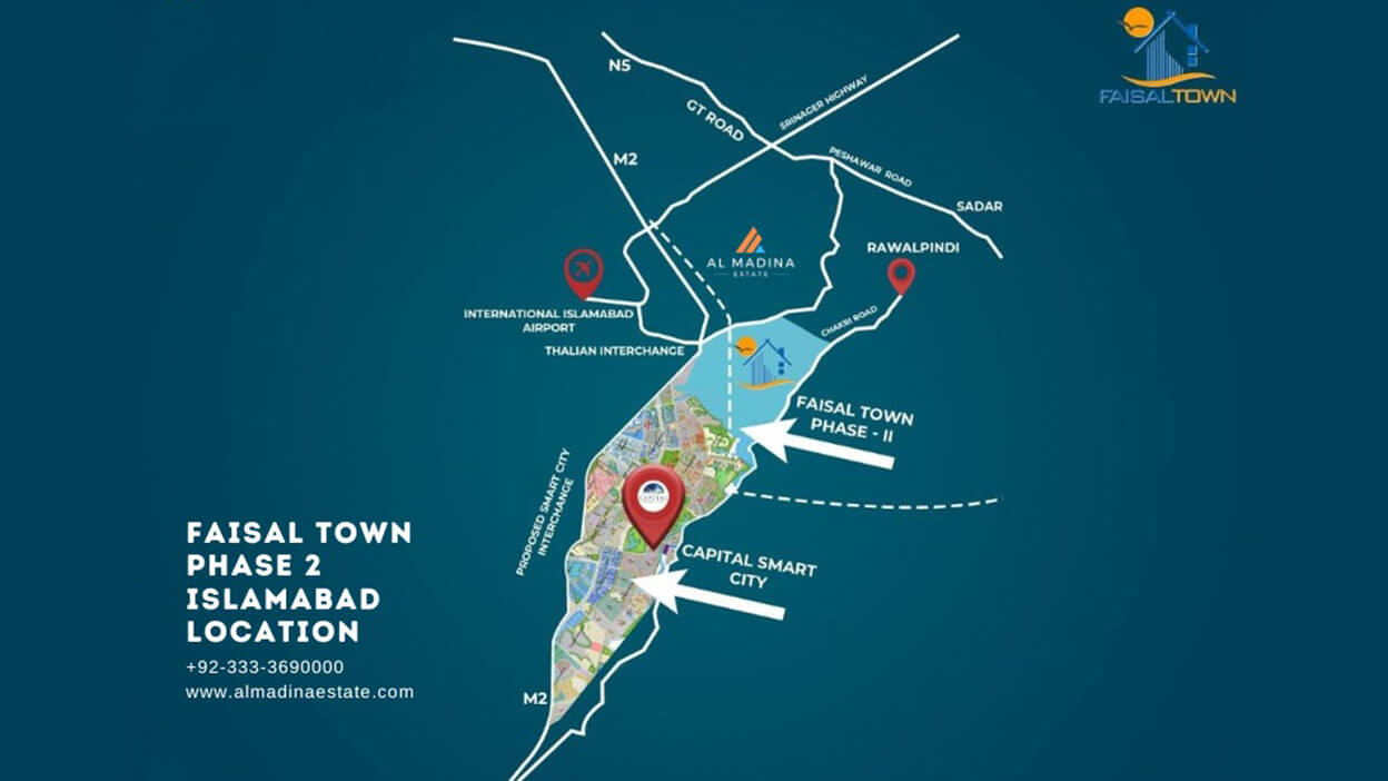 Faisal Town Phase 2 Location Map