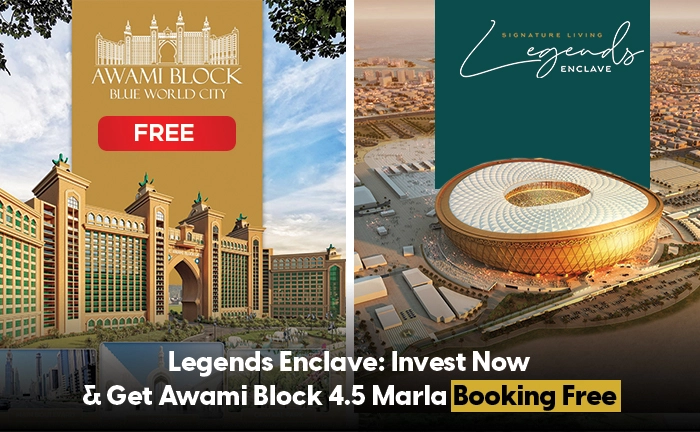 Legends Enclave Invest Now & Get Awami Block 4.5 Marla Booking Free